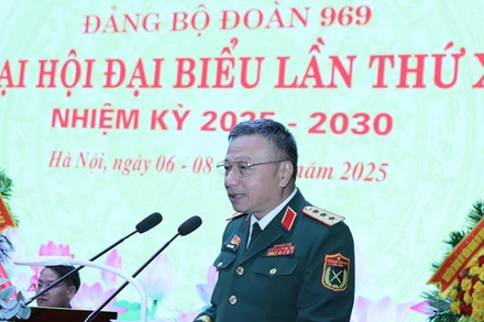 Thượng tướng Lê Quang Minh phát biểu chỉ đạo tại Đại hội. (Ảnh: DUY LINH)