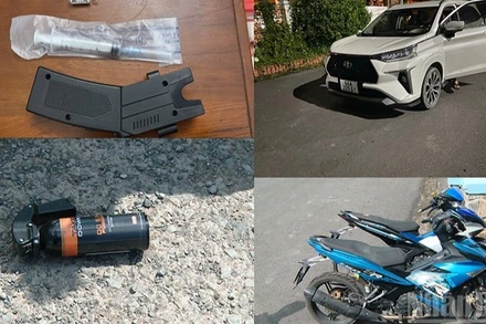 Công cụ, phương tiện các đối tượng thực hiện vụ cướp.