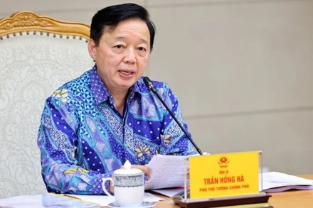 Phó Thủ tướng Trần Hồng Hà chủ trì buổi làm việc. (Ảnh: Minh Đức/TTXVN)