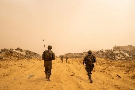 Binh sĩ Israel được triển khai tại Dải Gaza. (Ảnh: THX) 