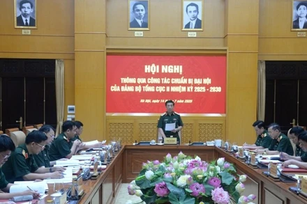 Đại tướng Phan Văn Giang phát biểu ý kiến tại hội nghị.