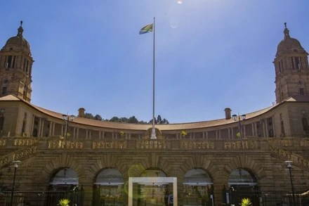 Bức ảnh chụp Tòa nhà Liên bang ở Pretoria, Nam Phi, ngày 10/8/2023. (Ảnh: Tân Hoa xã) 