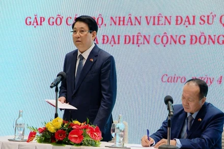 Chủ tịch nước phát biểu tại cuộc gặp.