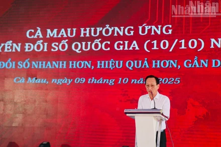 Cà Mau Đồng Chí Phạm Văn Thiều, Phó Bí Thư Tỉnh Ủy, Chủ Tịch Hội Đồng Nhân Dân Tỉnh Cà Mau Phát Biểu Tại Chương Trình &Quot;Cà Mau Hưởng Ứng Ngày Chuyển Đổi Số Quốc Gia Năm 2025&Quot;.