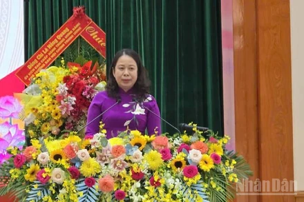 Phó Chủ tịch nước Võ Thị Ánh Xuân phát biểu chỉ đạo đại hội.