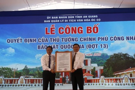 An Giang tổ chức lễ công bố quyết định của Thủ tướng Chính phủ công nhận Bảo vật quốc gia.