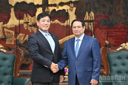 [Ảnh] Thủ tướng Phạm Minh Chính tiếp Tổng Giám đốc điều hành Sumitomo Corporation khu vực châu Á và châu Đại Dương