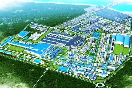Toàn cảnh Khu liên hợp gang thép Hòa Phát Dung Quất 1 và 2.