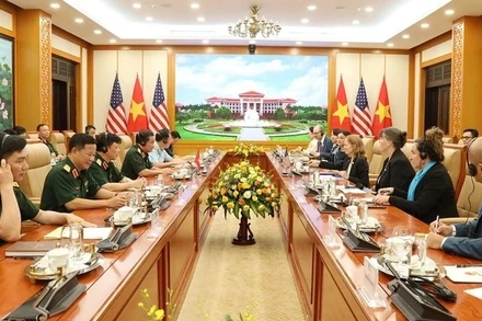 Quang cảnh buổi tiếp. (Ảnh: Quân đội Nhân dân)