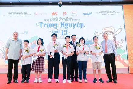 Lễ phát động cuộc thi diễn ra tại Trường Trung học cơ sở Cầu Giấy.