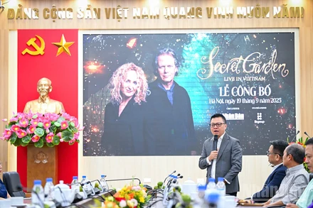 Tổng Biên tập Lê Quốc Minh phát biểu tại chương trình. (Ảnh: THÀNH ĐẠT)