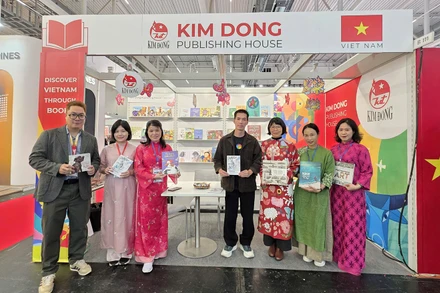 Gian hàng của Nhà xuất bản Kim Đồng tại Hội sách. (Ảnh: Nhà xuất bản cung cấp)