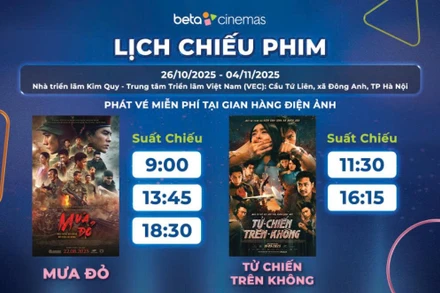 Lịch chiếu hai bộ phim. (Ảnh: Cục Điện ảnh)