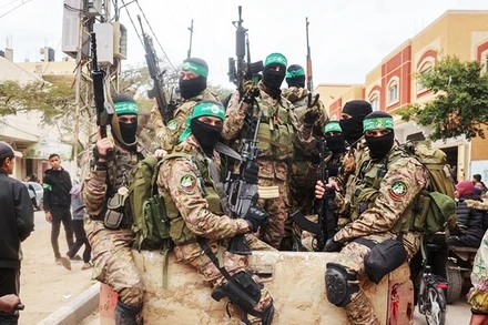 Lực lượng Hamas tại Dải Gaza. Ảnh: GETTYIMAGES