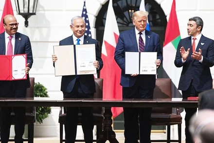 Hiệp định Abraham được ký kết năm 2020. Ảnh AFP 