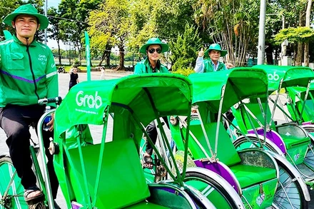 Dịch vụ Grab xích-lô phù hợp định hướng phát triển giao thông xanh của thành phố Huế.