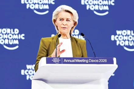 Chủ tịch EC Ursula von der Leyen phát biểu tại WEF.