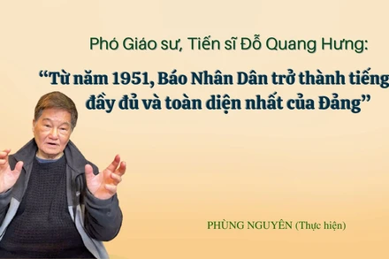 Giáo sư, Tiến sĩ Đỗ Quang Hưng: “Từ năm 1951, Báo Nhân Dân trở thành tiếng nói đầy đủ và toàn diện nhất của Đảng"