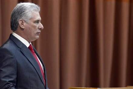 Chủ tịch Cuba Miguel Diaz Canel. (Ảnh: Tân Hoa xã)