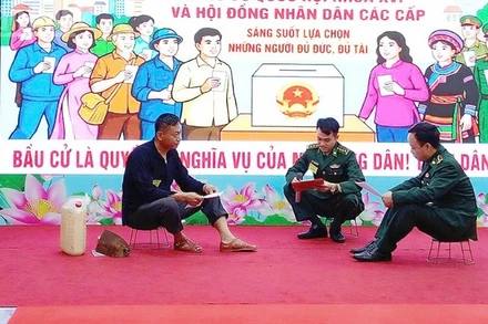 Tiểu phẩm tham gia dự thi của Đồn Biên phòng Cửa khẩu quốc tế Lóng Sập, Ban Chỉ huy Bộ đội Biên phòng tỉnh Sơn La.