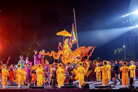 Một màn trình diễn trong đêm nghệ thuật. (Ảnh: Ban tổ chức)