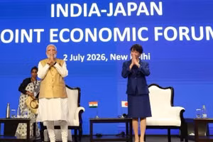 Thủ tướng Ấn Độ Narendra Modi và người đồng cấp Nhật Bản Sanae Takaichi. (Nguồn: Văn phòng Thủ tướng Ấn Độ)