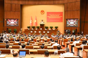 Quang cảnh Hội nghị toàn quốc nghiên cứu, học tập, quán triệt và triển khai thực hiện Nghị quyết Hội nghị lần thứ ba Ban Chấp hành Trung ương Đảng khóa XIV. (Ảnh: Trần Hải)