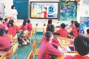 Giờ học của học sinh Trường tiểu học Hà Lầm, phường Hà Lầm, tỉnh Quảng Ninh. (Ảnh: HOÀI THU)