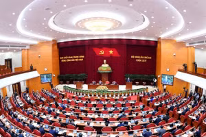 Quang cảnh phiên khai mạc Hội nghị lần thứ hai Ban Chấp hành Trung ương Đảng Cộng sản Việt Nam khóa XIV. (Ảnh: Đăng Khoa/Báo Nhân Dân)