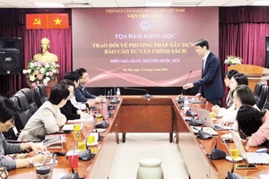 Tọa đàm khoa học “Trao đổi về phương pháp xây dựng báo cáo tư vấn chính sách” do Viện Triết học (Viện Hàn lâm Khoa học xã hội Việt Nam) tổ chức.