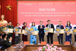 Các cá nhân, đơn vị được khen thưởng trong việc đưa nội dung quyền con người vào chương trình giáo dục trong hệ thống giáo dục quốc dân.