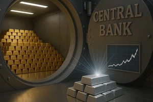 Động lực mới của bạc đang tạo ra niềm tin mới vào thị trường kim loại quý, khi vàng vượt qua ngưỡng kháng cự ban đầu là 4.200 USD/ounce, tương ứng với mức tăng gần 61% từ đầu năm. (Ảnh minh họa: kitco.com)