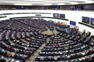 Toàn cảnh phiên họp Nghị viện châu Âu tại Strasbourg, Pháp. (Ảnh tư liệu: THX/TTXVN)