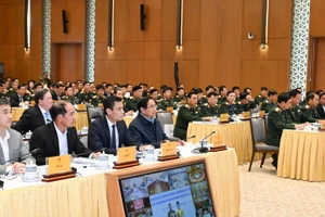 Thủ tướng Chính phủ Phạm Minh Chính chủ trì Hội nghị tổng kết thực hiện chương trình hành động quốc gia khắc phục hậu quả bom mìn sau chiến tranh ở Việt Nam giai đoạn 2010-2025 và phương hướng nhiệm vụ giai đoạn tiếp theo. (Ảnh TRẦN HẢI)