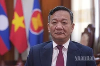 Đại sứ Việt Nam tại Lào Nguyễn Minh Tâm. (Ảnh: DUY TOÀN)