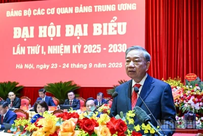 Tổng Bí thư Tô Lâm phát biểu chỉ đạo tại Đại hội. (Ảnh: DUY LINH)
