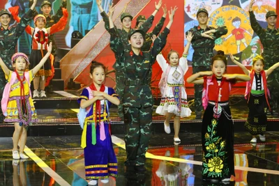 Tiết mục nghệ thuật tại buổi tổng duyệt.