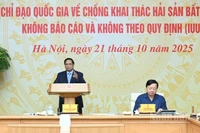Thủ tướng Phạm Minh Chính chủ trì Phiên họp lần thứ 18 của Ban Chỉ đạo Quốc gia về IUU. (Ảnh: TRẦN HẢI)
