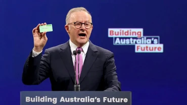 Thủ tướng Australia Anthony Albanese phát biểu tại buổi phát động chiến dịch tranh cử của Công đảng.