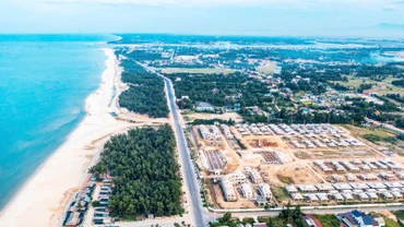 Khu du lịch cao cấp ở biển Gio Hải, huyện Gio Linh đang được đầu tư. 
