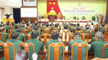 Quang cảnh Đại hội thi đua yêu nước “Cựu chiến binh gương mẫu” tỉnh Quảng Nam lần thứ 7 (nhiệm kỳ 2024-2029)