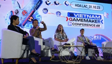Các đại biểu thảo luận tại Diễn đàn Quốc gia ngành game Việt 2023.