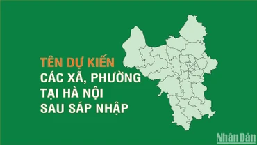 [Infographic] Tên dự kiến các xã, phường tại Hà Nội sau sáp nhập