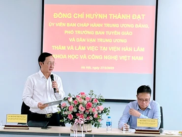 Đồng chí Huỳnh Thành Đạt, Uỷ viên Trung ương Đảng, Phó trưởng Ban Tuyên giáo và Dân vận Trung ương.