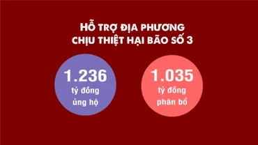 [Infographic] Chi tiết phân bổ 1.035 tỷ đồng hỗ trợ các địa phương chịu thiệt hại do bão số 3