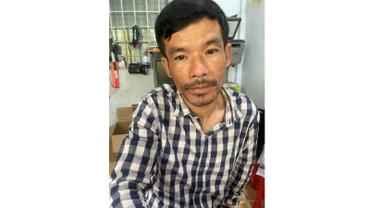Đối tượng Sản tại cơ quan Công an.