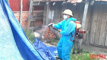 Các ngành chức năng tiến hành xử lý môi trường để phòng chống dịch. (Ảnh minh họa)