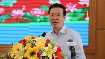 Ủy viên Bộ Chính trị, Thường trực Ban Bí thư Võ Văn Thưởng phát biểu chỉ đạo tại buổi làm việc.