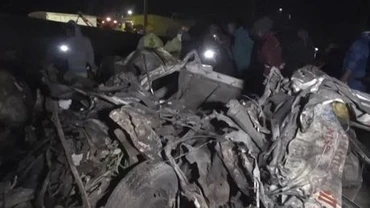 Một số phương tiện bị hỏng hoàn toàn sau vụ tai nạn. (Nguồn: AFP)