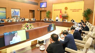 Quang cảnh Phiên họp thứ 43 của Ủy ban Thường vụ Quốc hội. (Ảnh: DUY LINH)